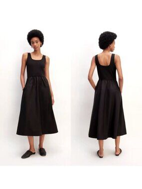 Everlane The Supima® Jersey Riviera Dress Women's Size XXS in Black New With Tag